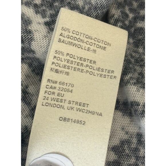 Snake Print Short‎ Sleeve Free People Medium Gray Shirt Oversized Tourist - Picture 9 of 9